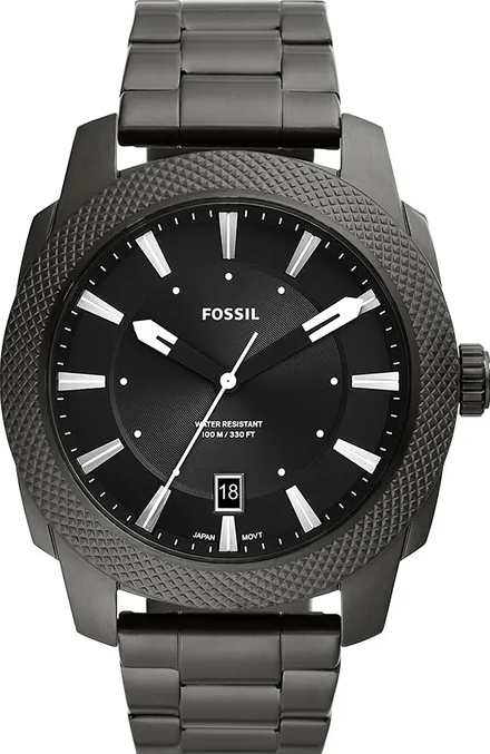萬年鐘錶 - Fossil  美國品牌手錶   簡約復古煙灰色不鏽鋼男錶 FS5970  錶徑：49MM
