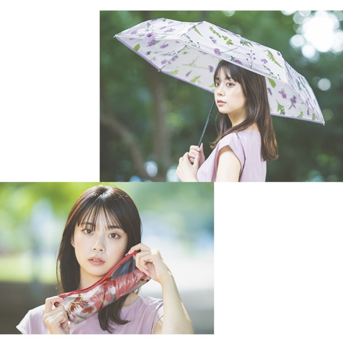 Wpc. x plantica Flower Plastic Mini Umbrella Vinyl Umbrella 花卉藝術 折疊傘 縮骨遮