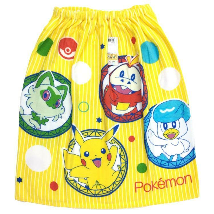 比卡超 兒童上水毛巾-黃色