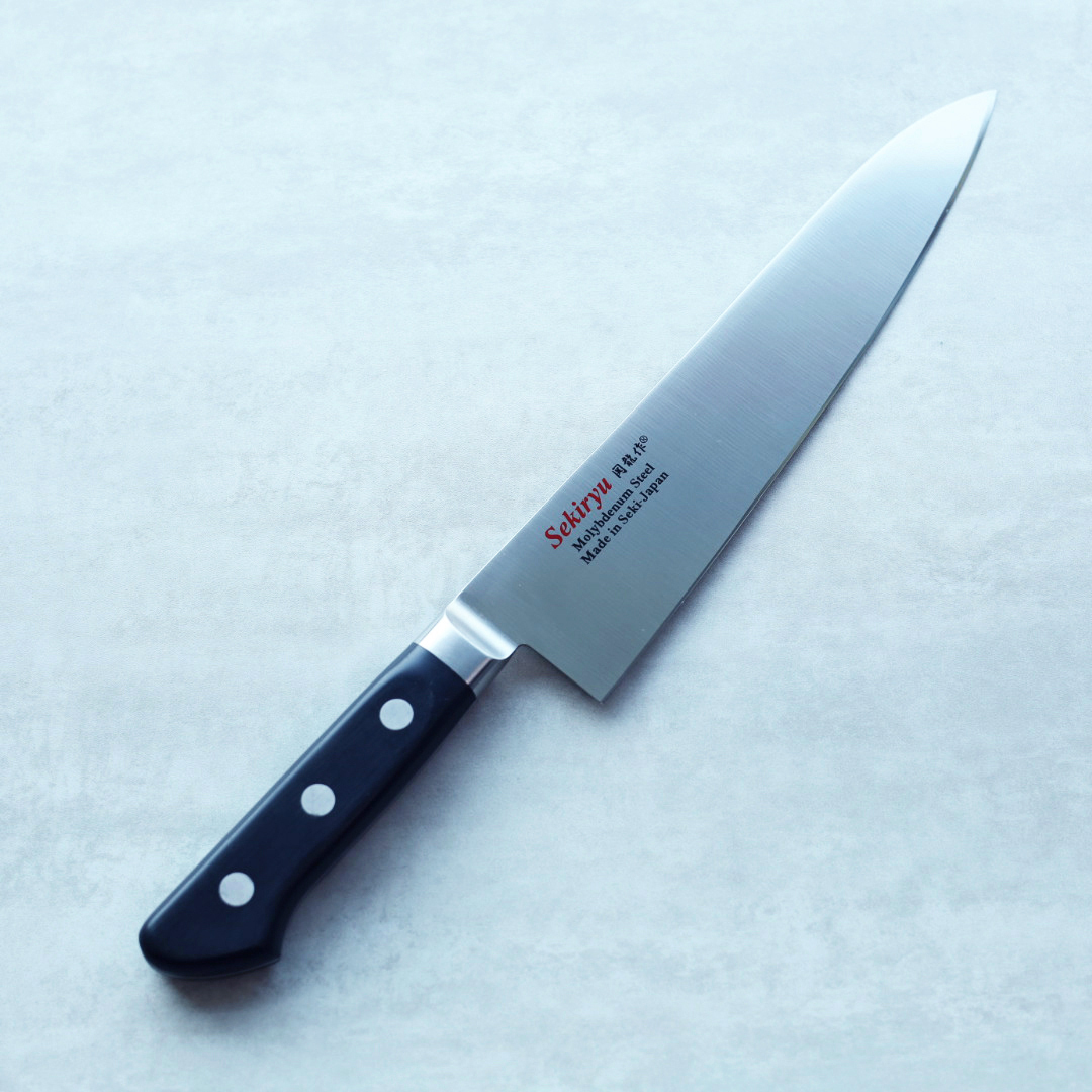 関龍作 牛刀 210mm AUS8鋼 洋柄