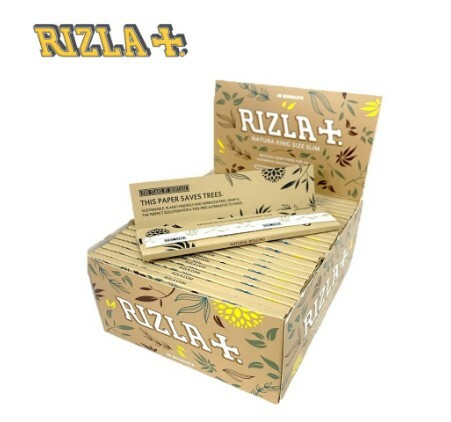 【RIZLA+】英國原裝進口、Natura、有機麻無漂白超薄慢燃捲菸紙/捲煙紙、King Size、110mm