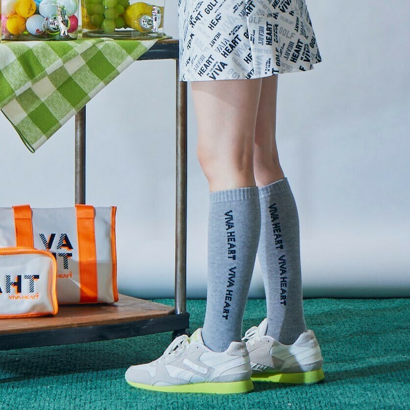 女士 文字高筒襪