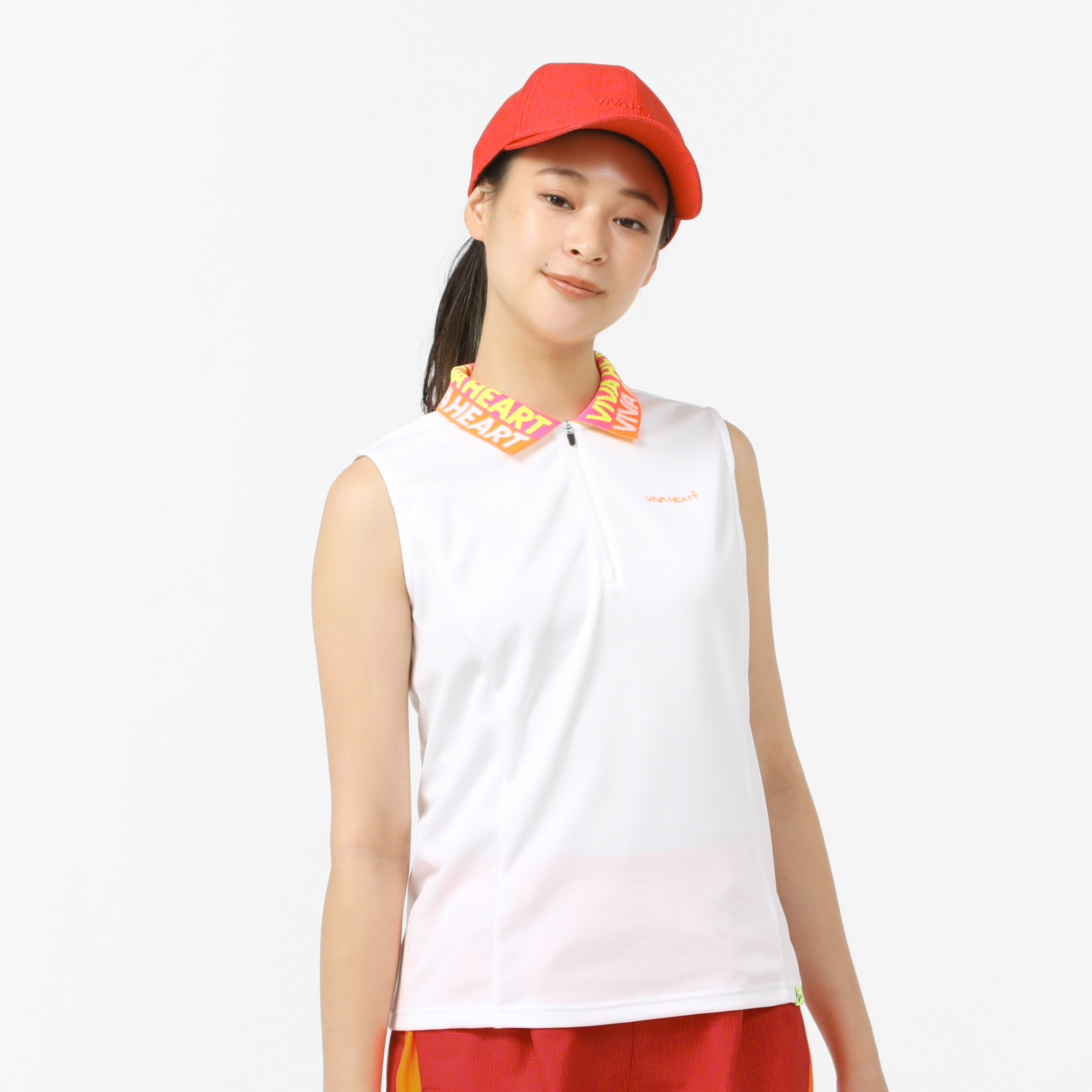 女士 時尚網眼無袖POLO衫