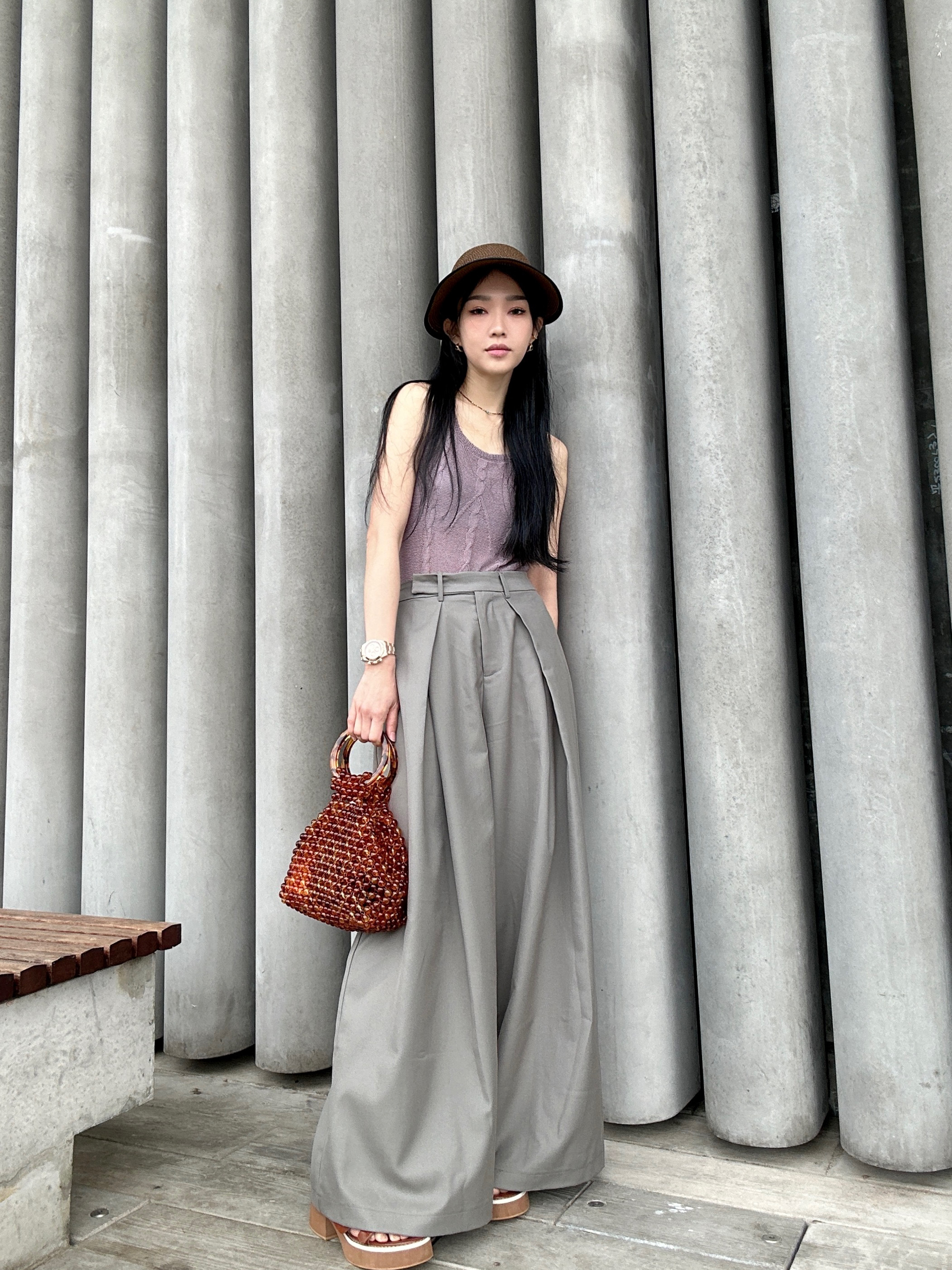 扭繩紋針織背心（*現貨款式）