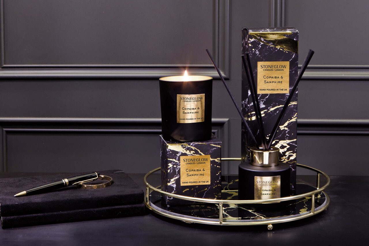 STONEGLOW LUNA COPAIBA & SAMPHIRE CANDLE BOXED TUMBLER