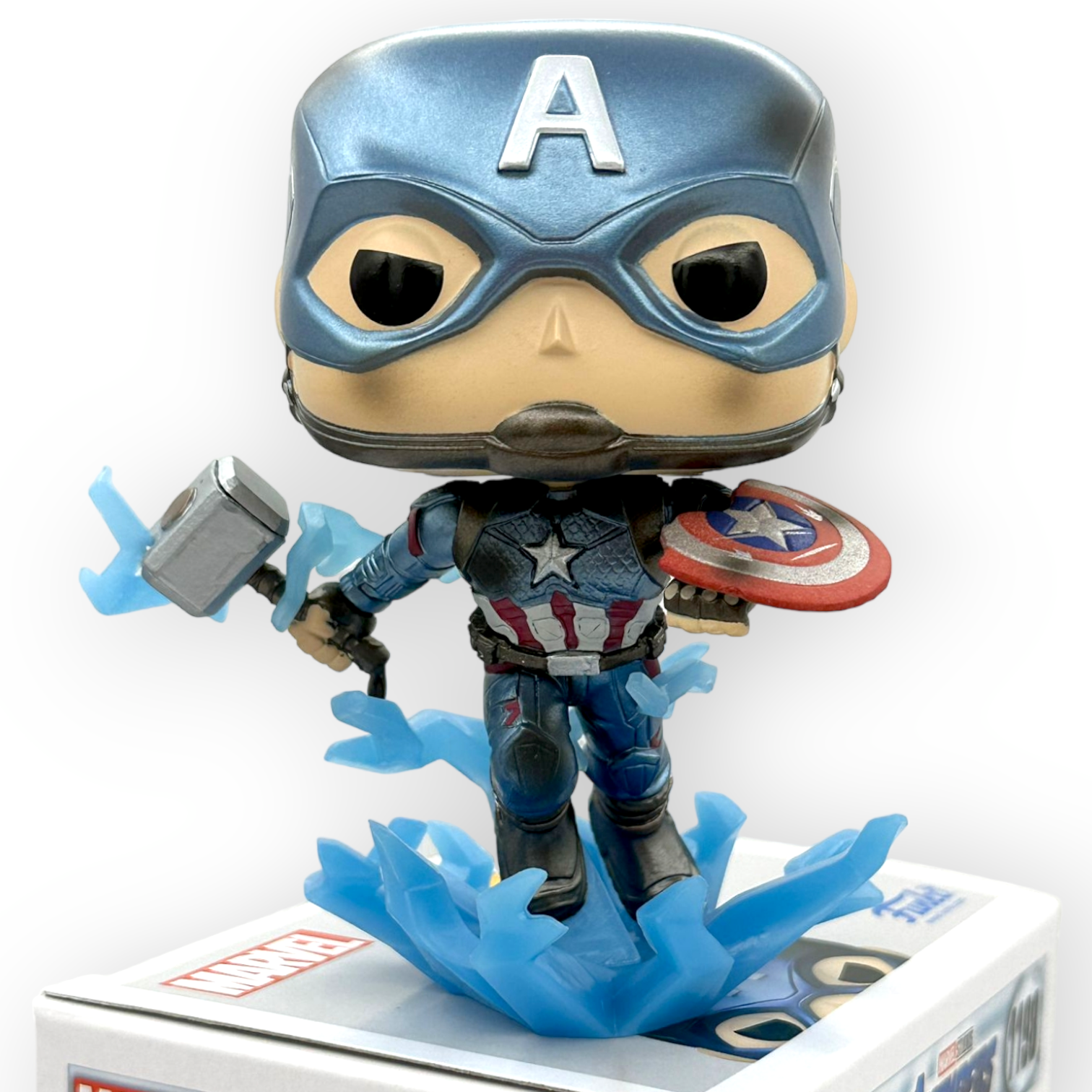 FUNKO POP<復仇者聯盟4>美國隊長(鎚盾)(夜光版)-NO.1198