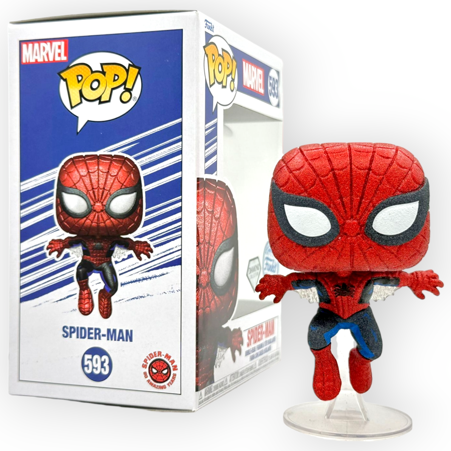 FUNKO POP<80週年>蜘蛛俠_飛天(鑽石版)-NO.593