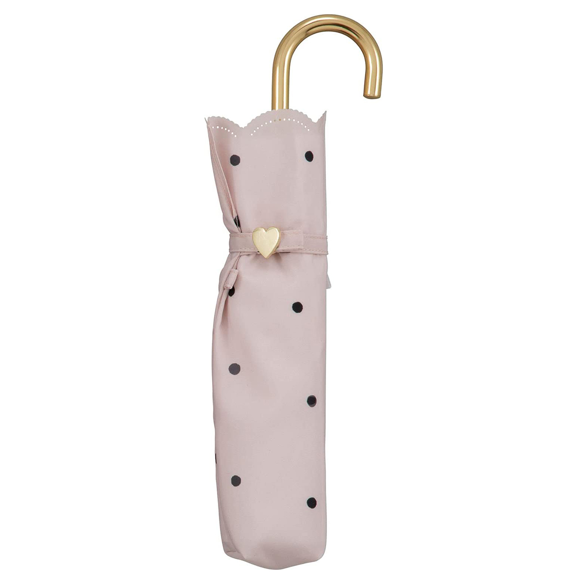 特價清貨 Wpc. - Milky Dot 小圓點迷你摺雨傘/縮骨遮 (粉紅色 / 棕色)（6375-011-002） (特價貨品, 不設退換)