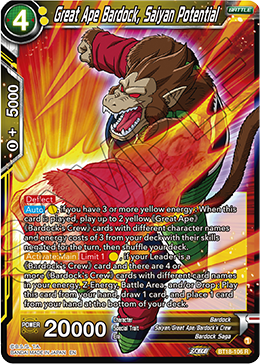 BT18-106 Great Ape Bardock, Saiyan Potential
