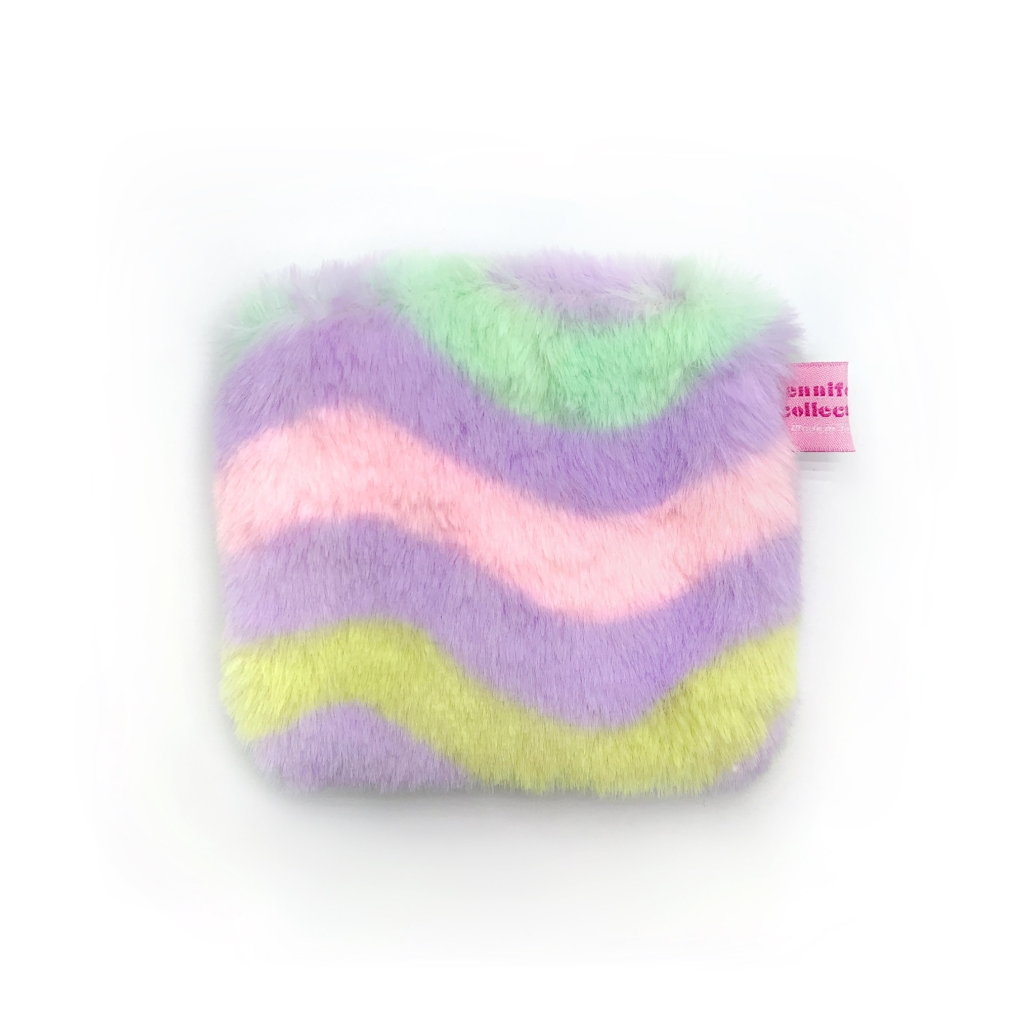 JCC 粉紫波浪方型零錢包