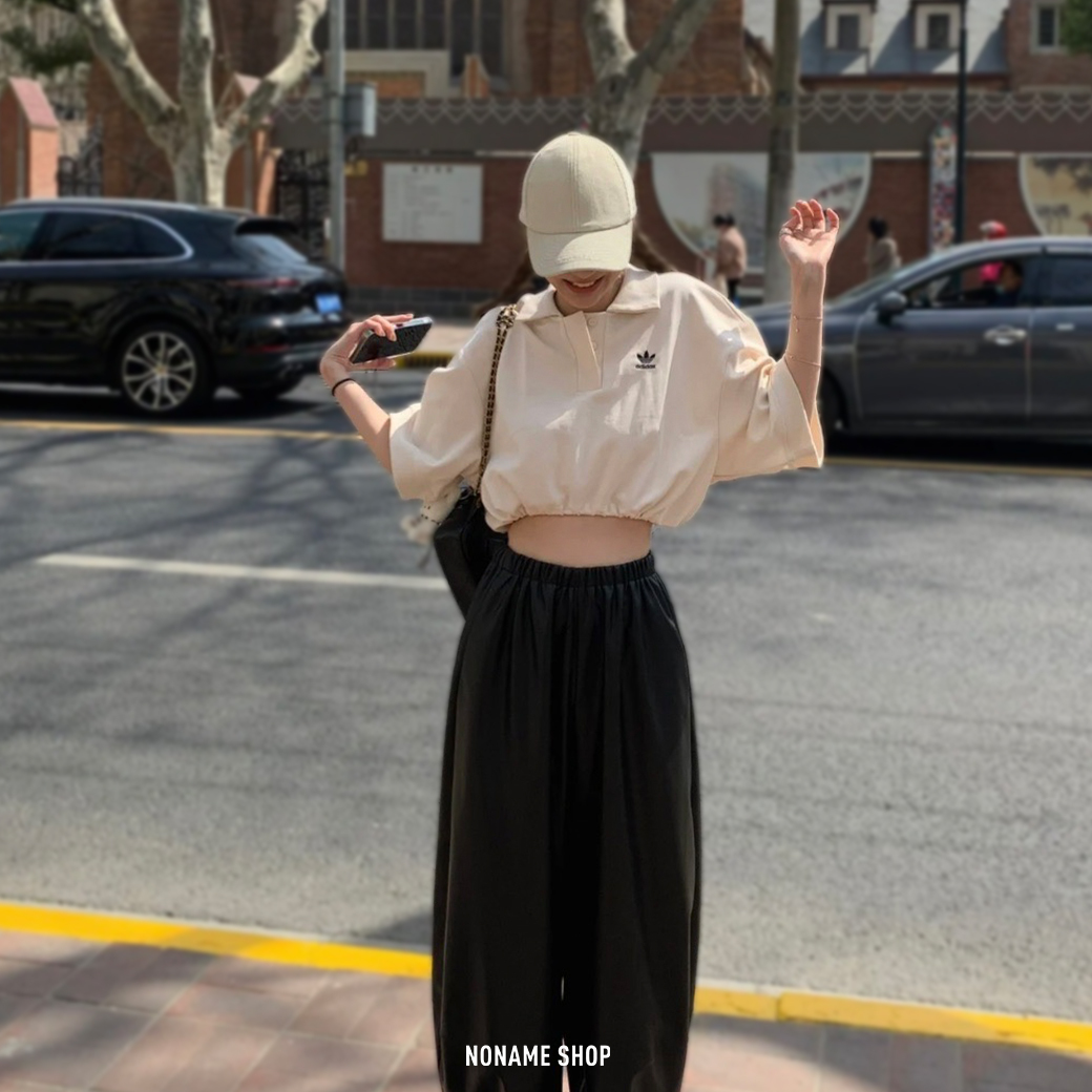 ADIDAS OG SS23 POLO 短版 抽繩 短袖 (女款)