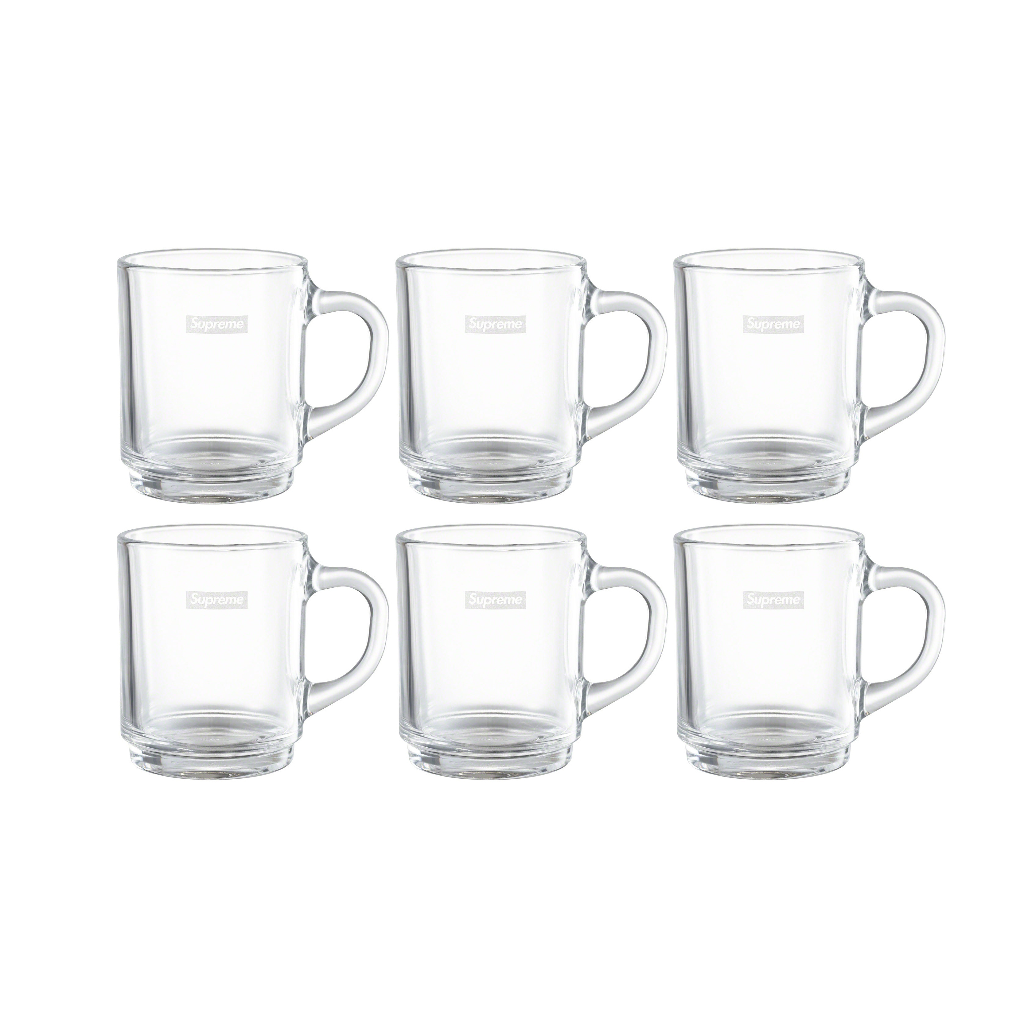 SUPREME DURALEX GLASS MUGS (SET OF MUGS) 玻璃馬克杯單色6入透明/