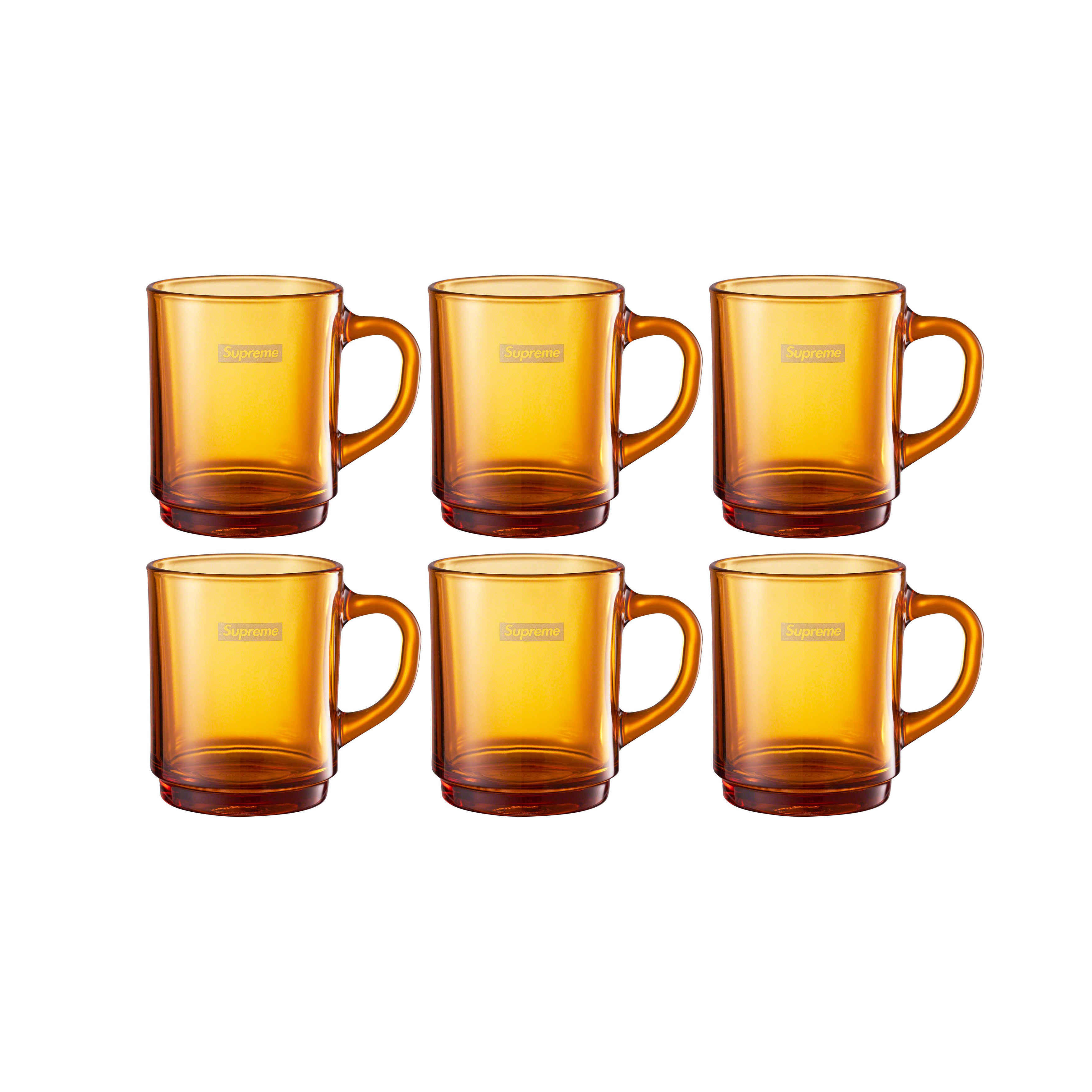 SUPREME DURALEX GLASS MUGS (SET OF MUGS) 玻璃馬克杯單色6入透明/