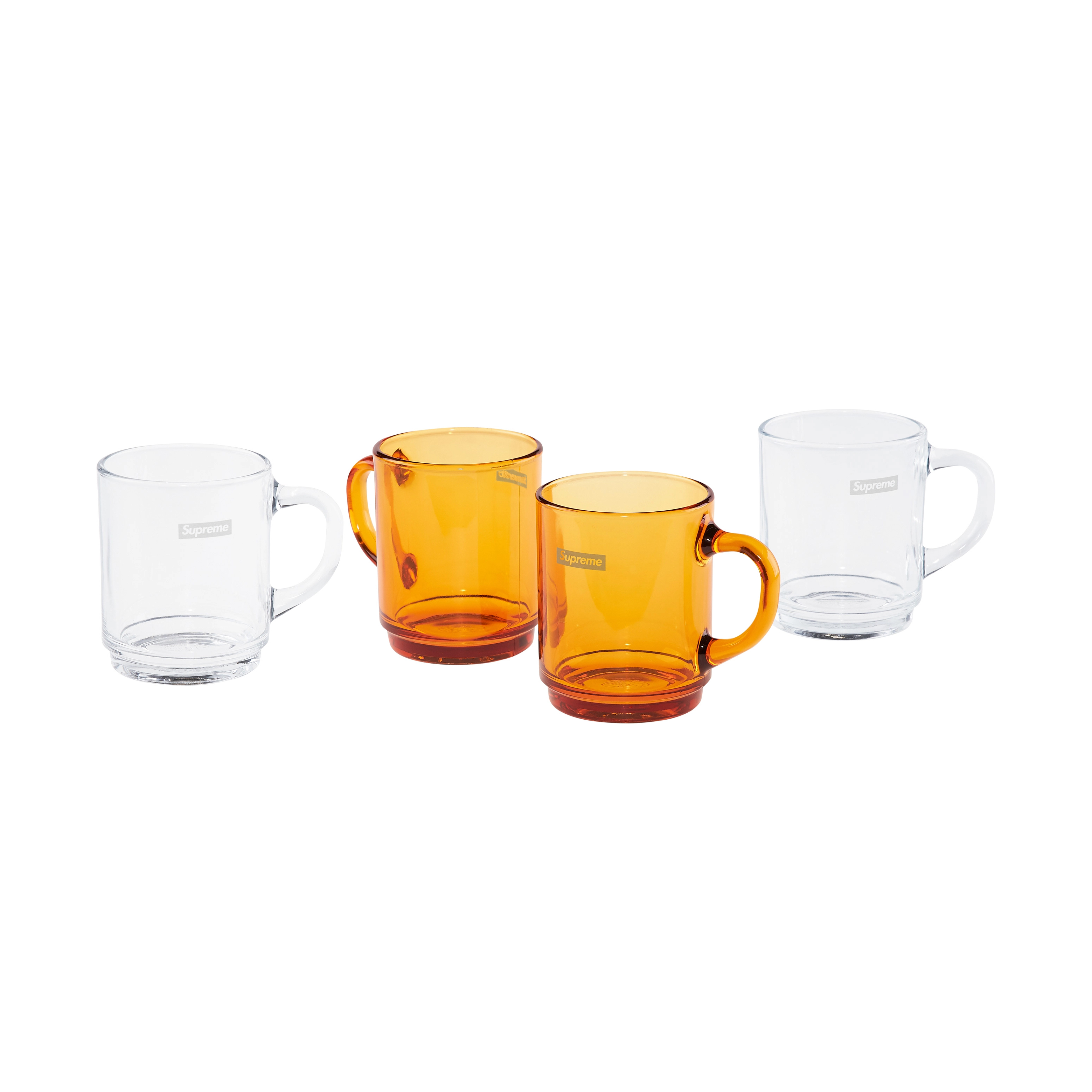-(C029)-SUPREME DURALEX GLASS MUGS (SET OF MUGS) 玻璃馬克杯 單色6入 透明/琥珀色