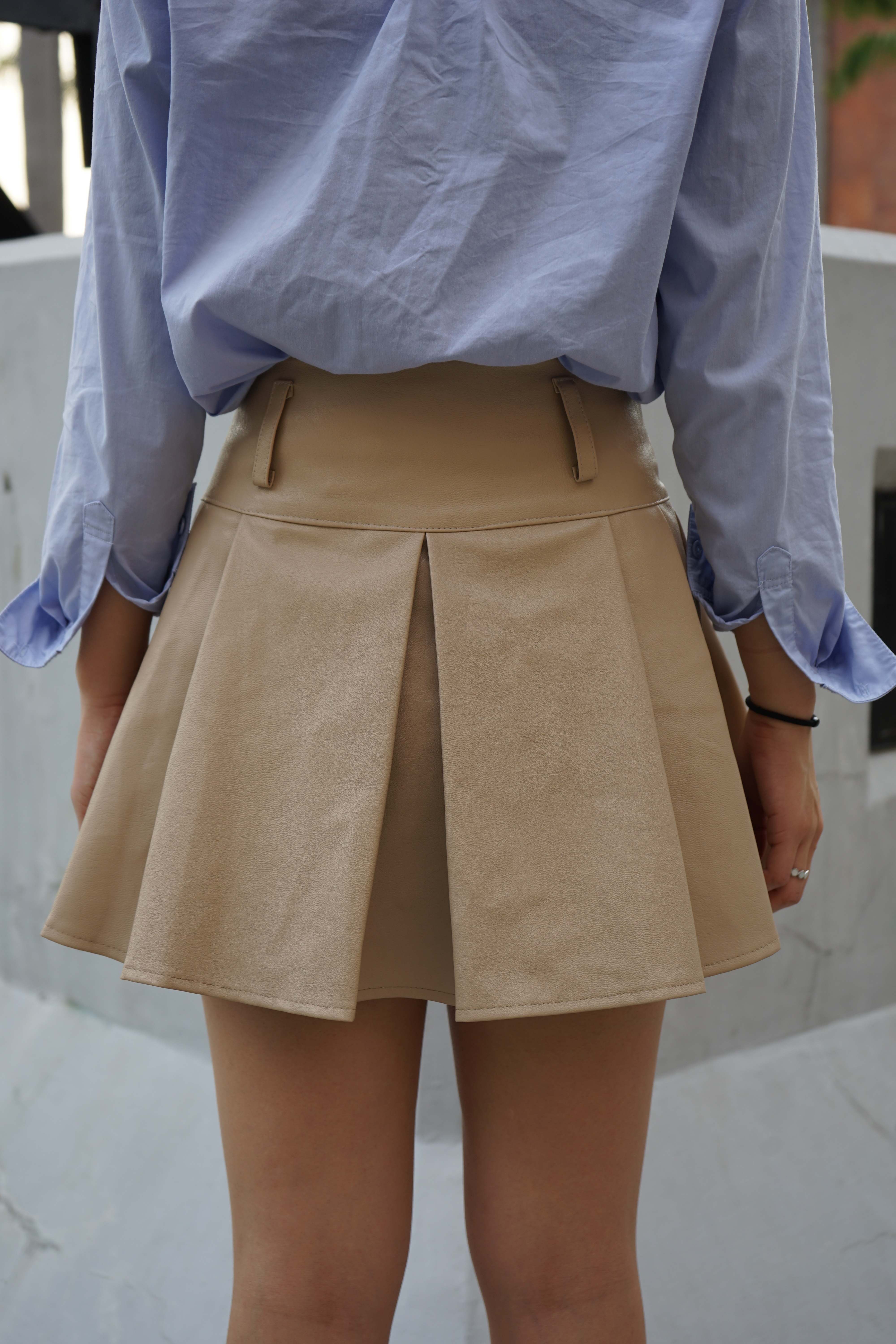 [LOW CLASSIC] / ☆ 24FW CHECK PLEATED SKIRT / BROWN LOW CLASSIC] / ☆ 24FW CHECK PLEATED SKIRT / BROWN