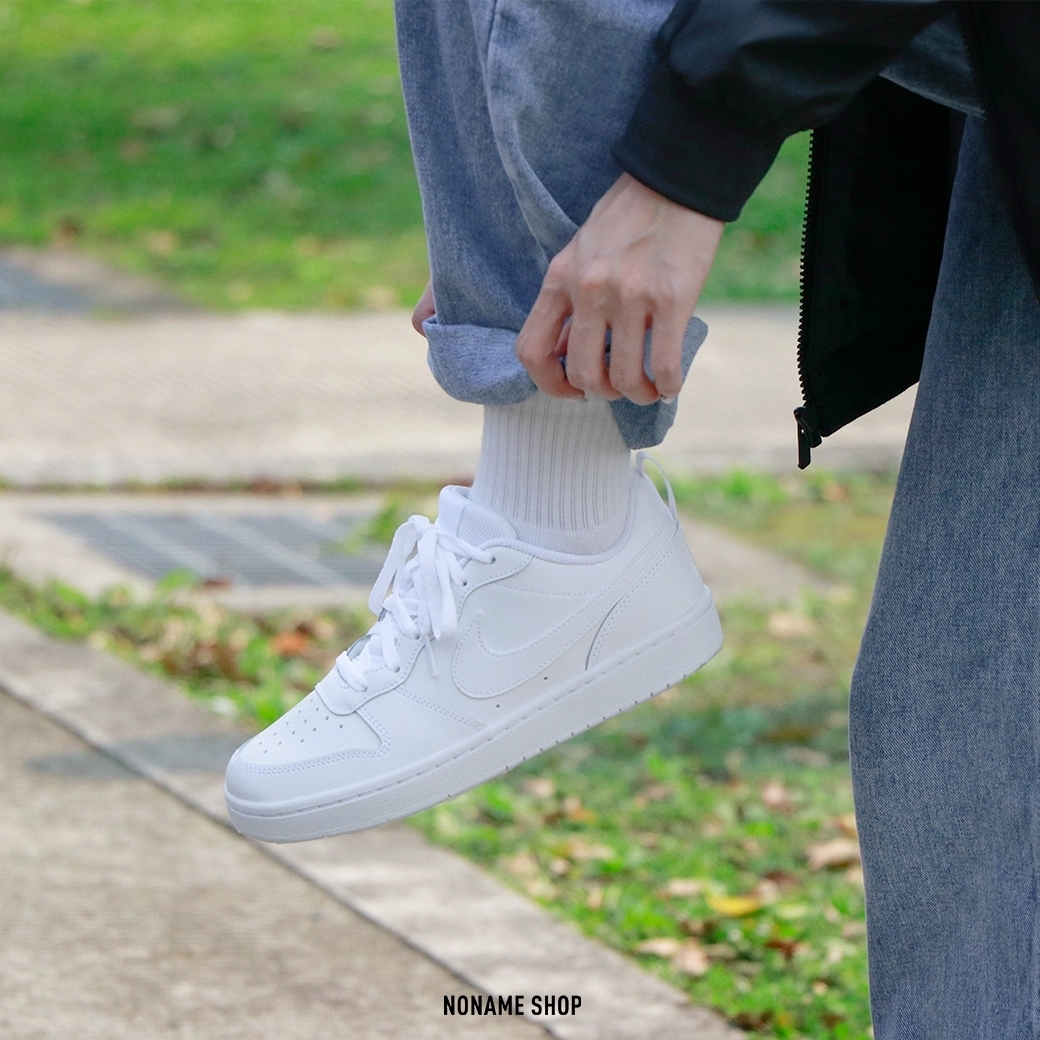 NIKE COURT BOROUGH LOW 小Dunk 小白鞋 全白 (GS款)