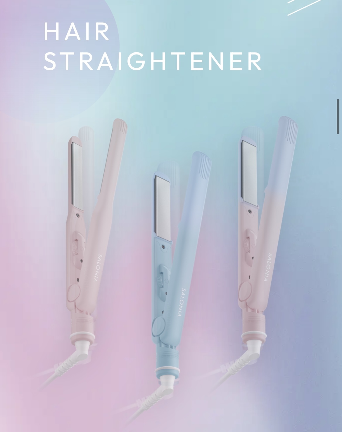 SALONIA UNIVERSE HAIR STRAIGHTENER 直髮棒 3 COLORS