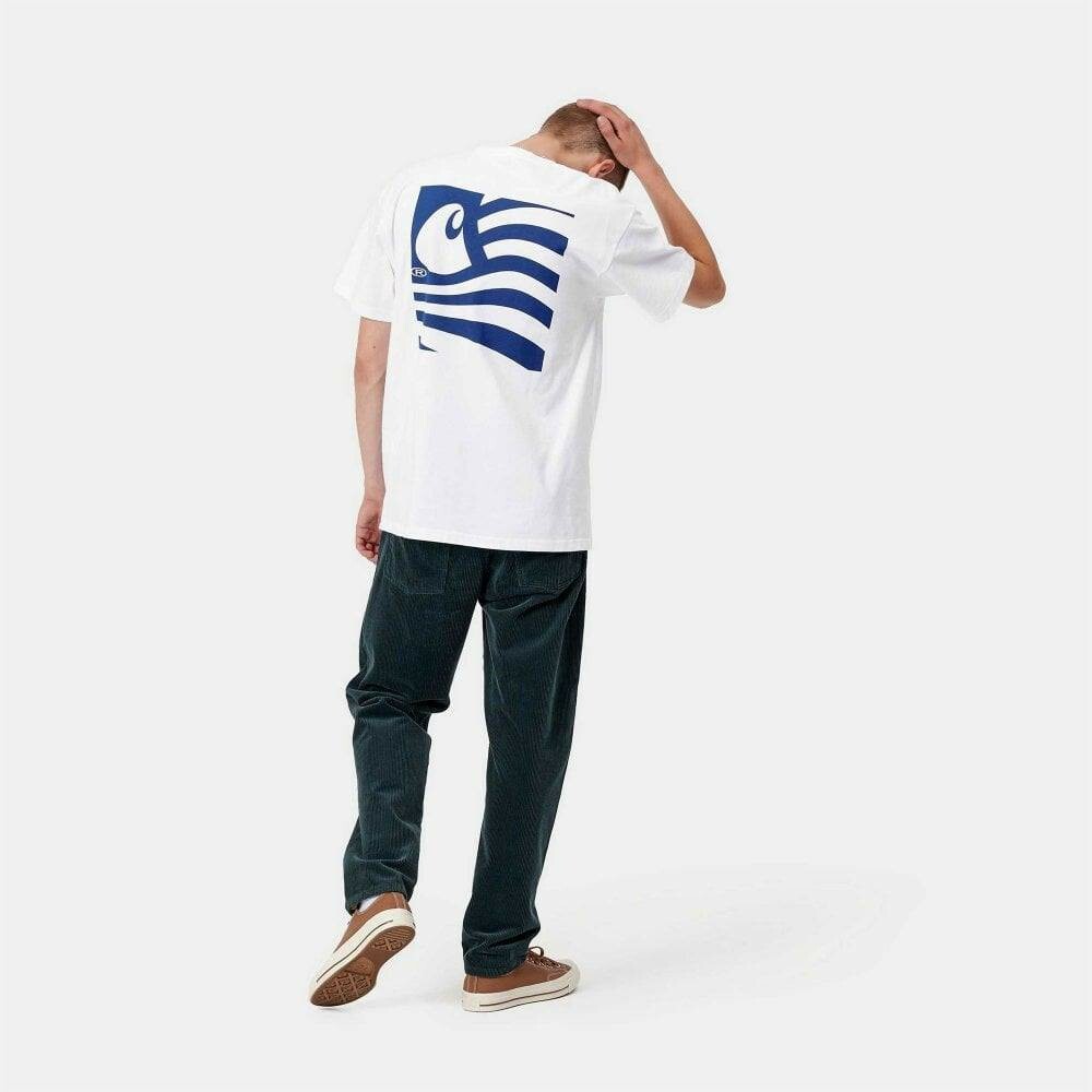☆ETW☆【EASY TO WEAR】歐版 CARHARTT WIP Waving State Flag 國旗 短T 現貨 黑 白