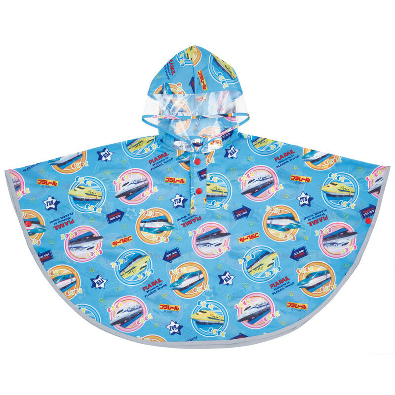 日本Skater 新幹線高撥水性兒童斗篷款雨衣 80-100cm