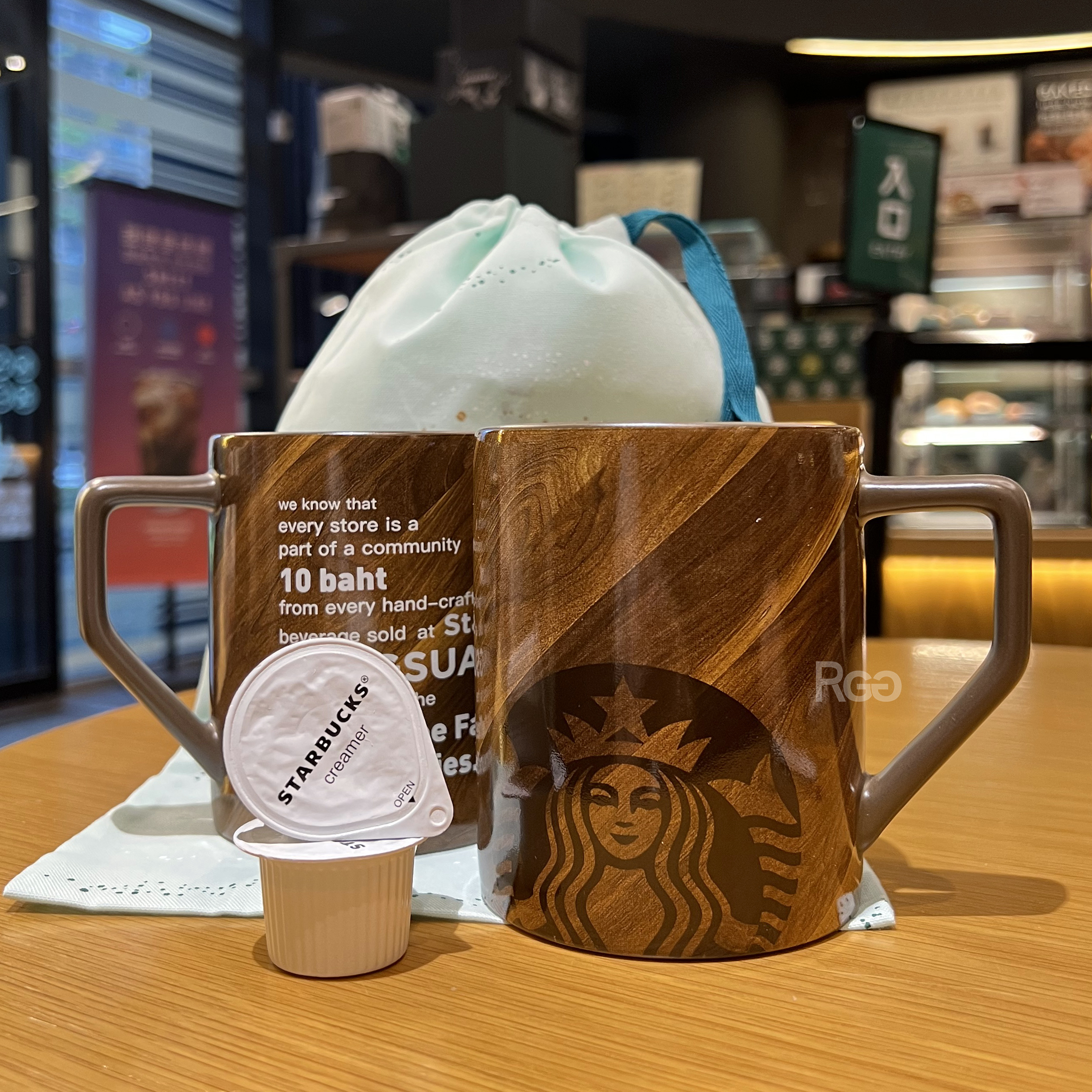 Starbucks 星巴克 限定款 木紋陶瓷馬克杯 12oz