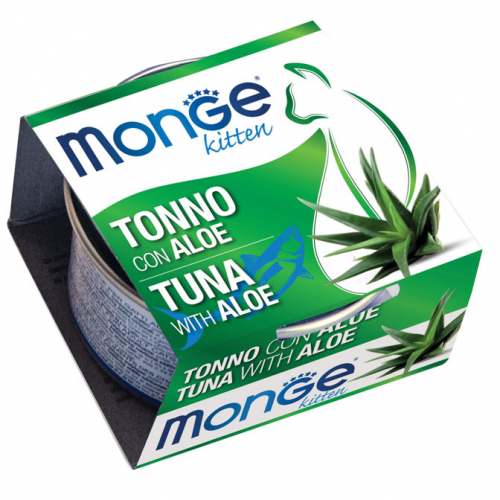 Monge – [清新水果系列] 吞拿魚蘆薈(幼猫) Tuna Flakes with Aloe (Kitten) 80g