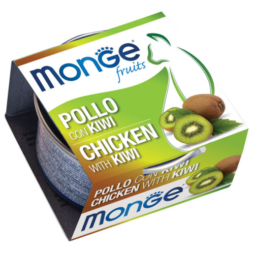 Monge – [清新水果系列] 鮮雞肉配奇異果(成貓) Chicken Flakes with Kiwi (Adult) 80g