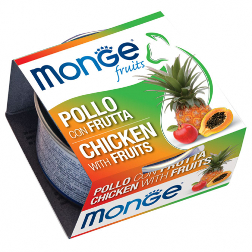 Monge – [清新水果系列] 鮮雞肉配雜果(成貓) Chicken Flakes with Fruits (Adult) 80g
