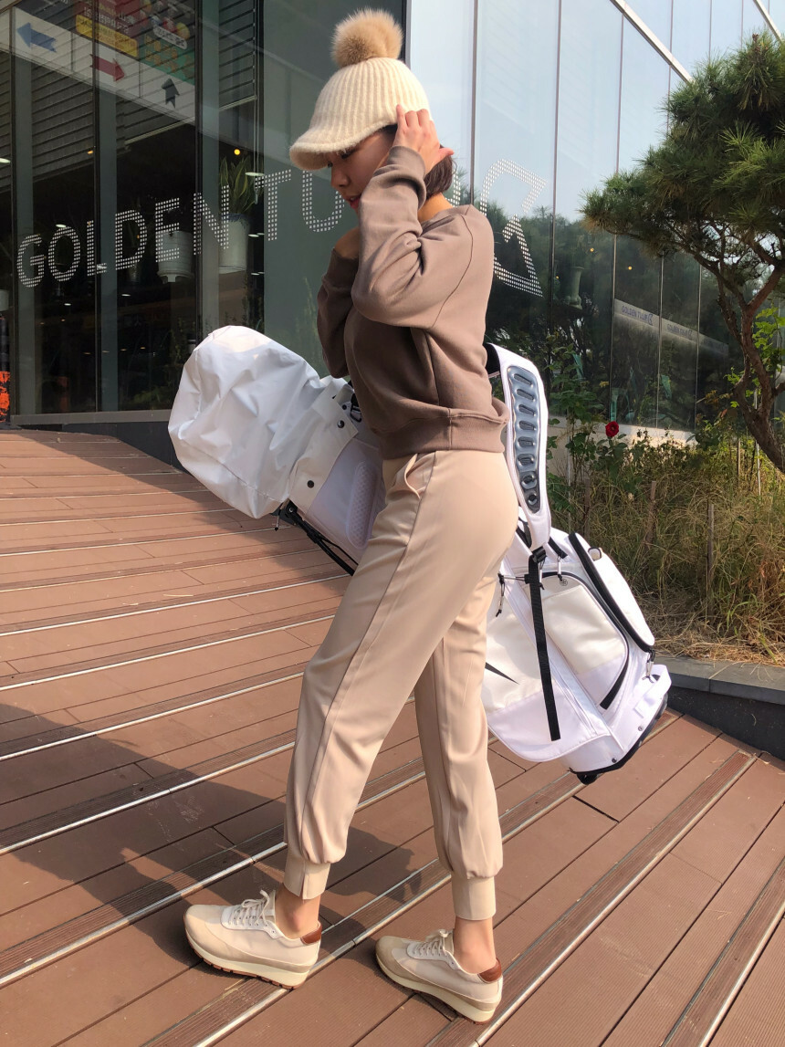 女款 M504 韓風束口長褲/韓版高爾夫褲慢跑褲 練習褲