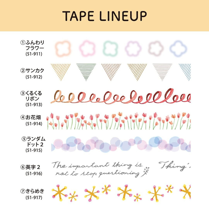 PLUS Deco Rush 10mm Series (Japanese Stationery Brand)