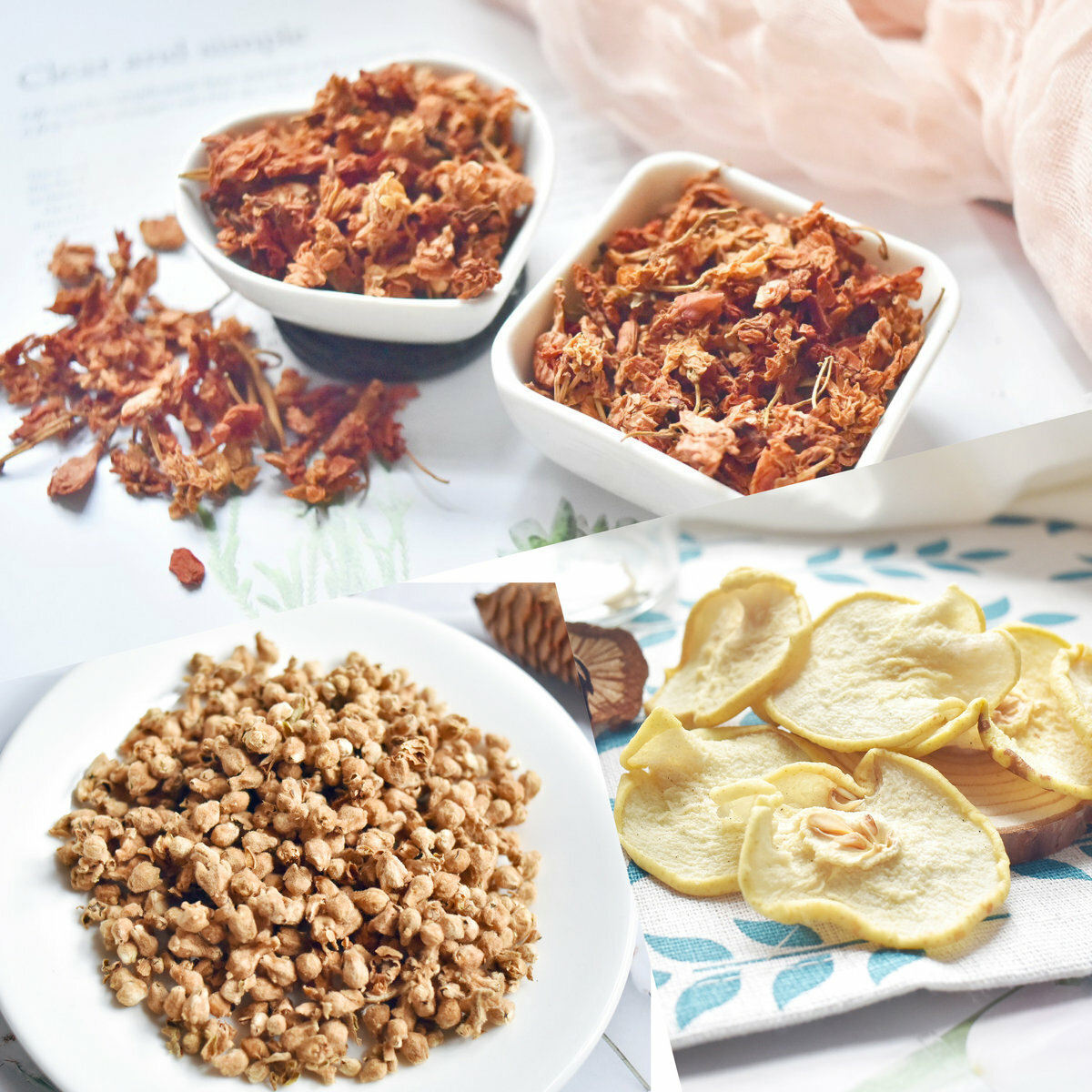 [潤喉清肺3件組合]-羅漢果花35g+枇杷花40g+雪梨乾200g