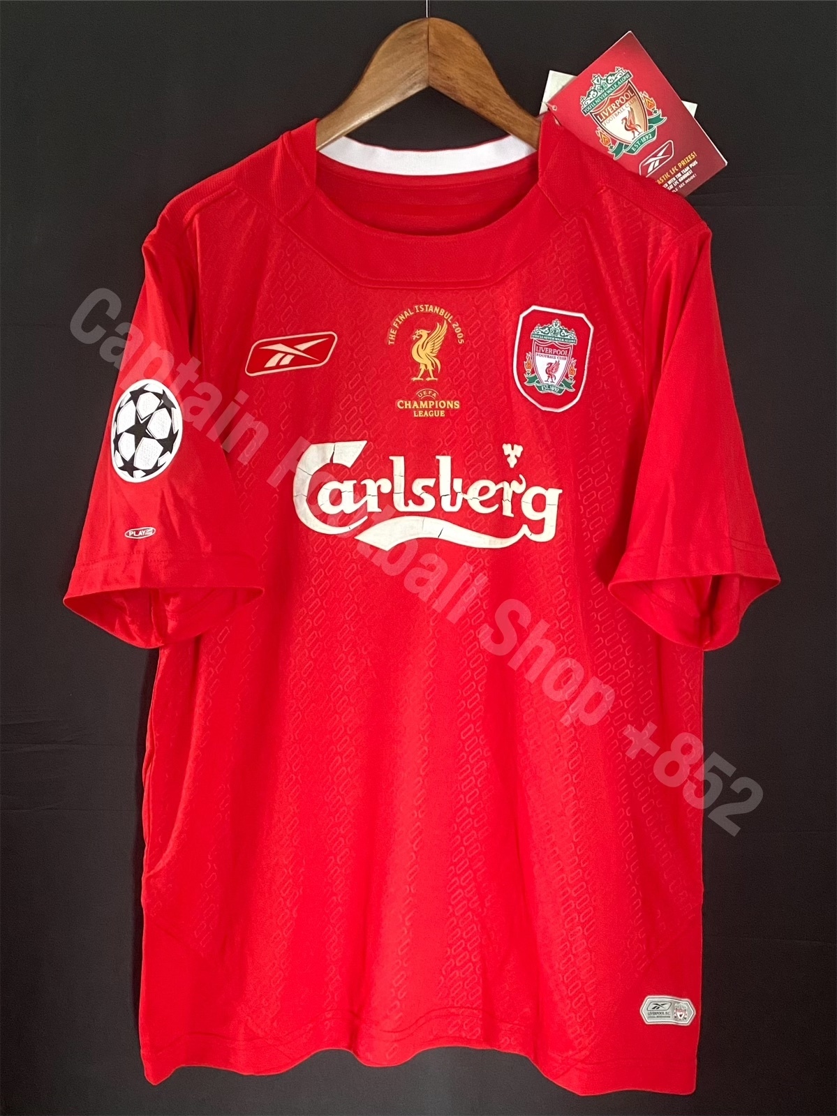 (BNWT) Liverpool 2005 UEFA Champions League Final Reebok Home Shirt #8 GERRARD