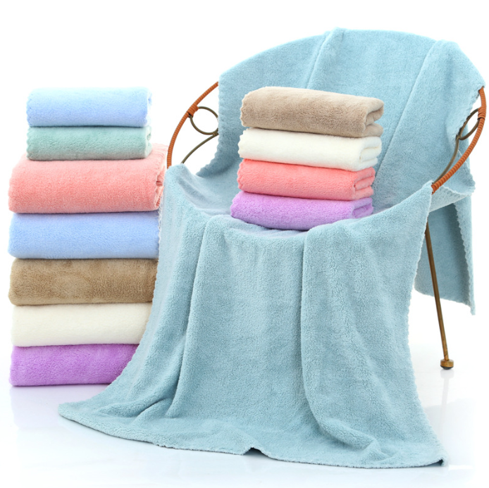 珊瑚絨超細纖浴巾 送單色LOGO Y8901