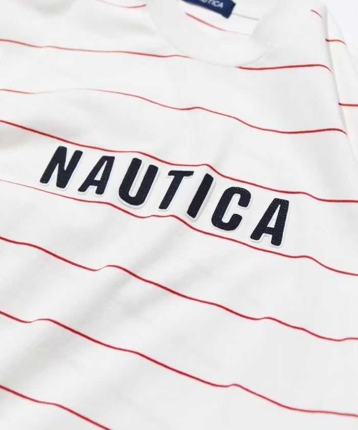 NAUTICA Pin Border Logo S/S 紅白條紋Tee 短袖  男女款 NTC-44 [台灣現貨]