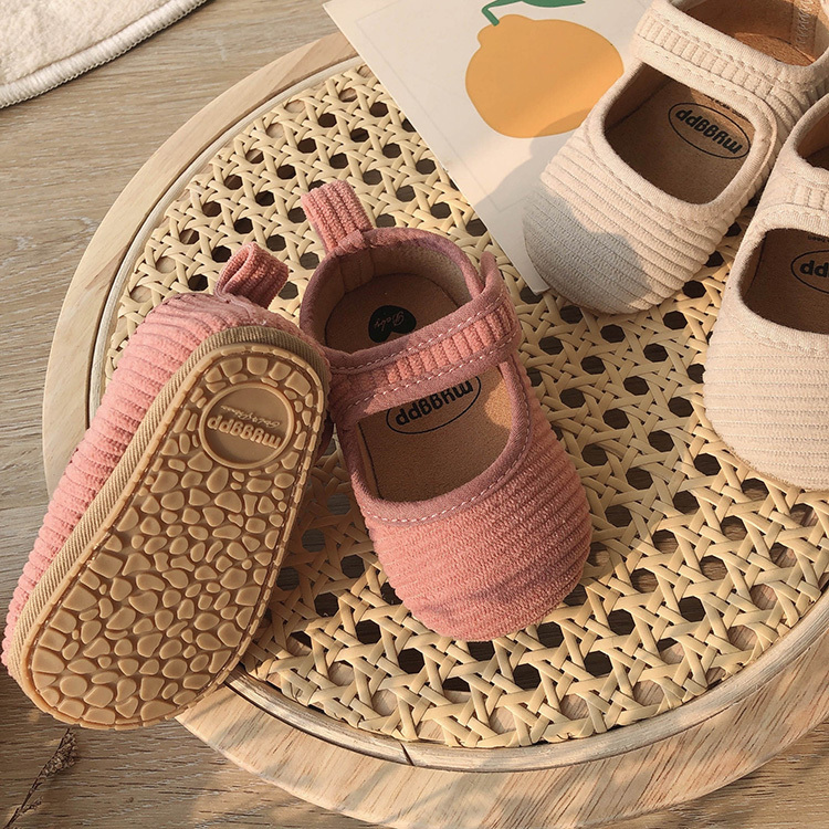 燈芯絨寶寶學步鞋