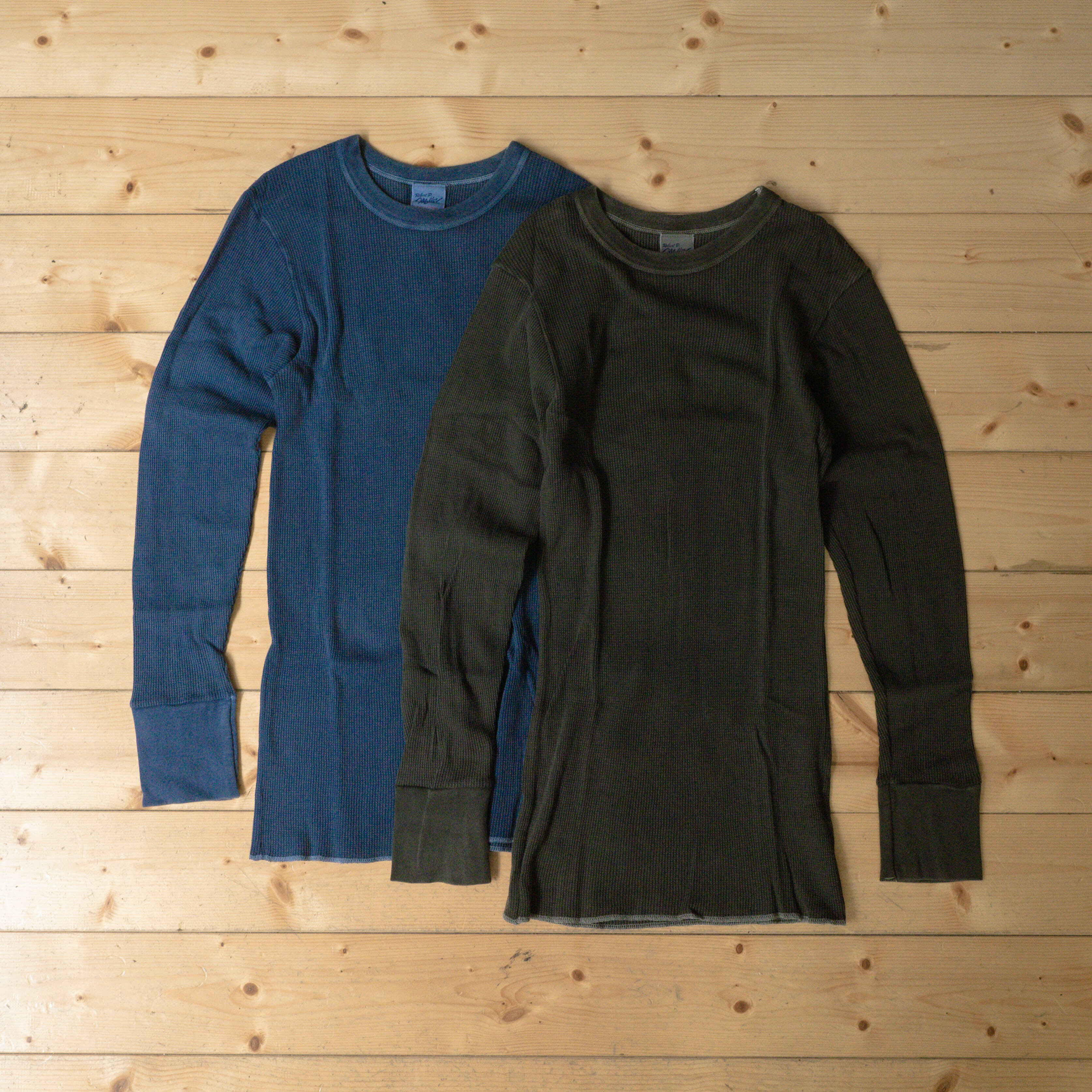 ROBERT P MILLER 118C WAFFLE L/S TEE 22FW 華夫格 染色 圓領 長袖 T恤