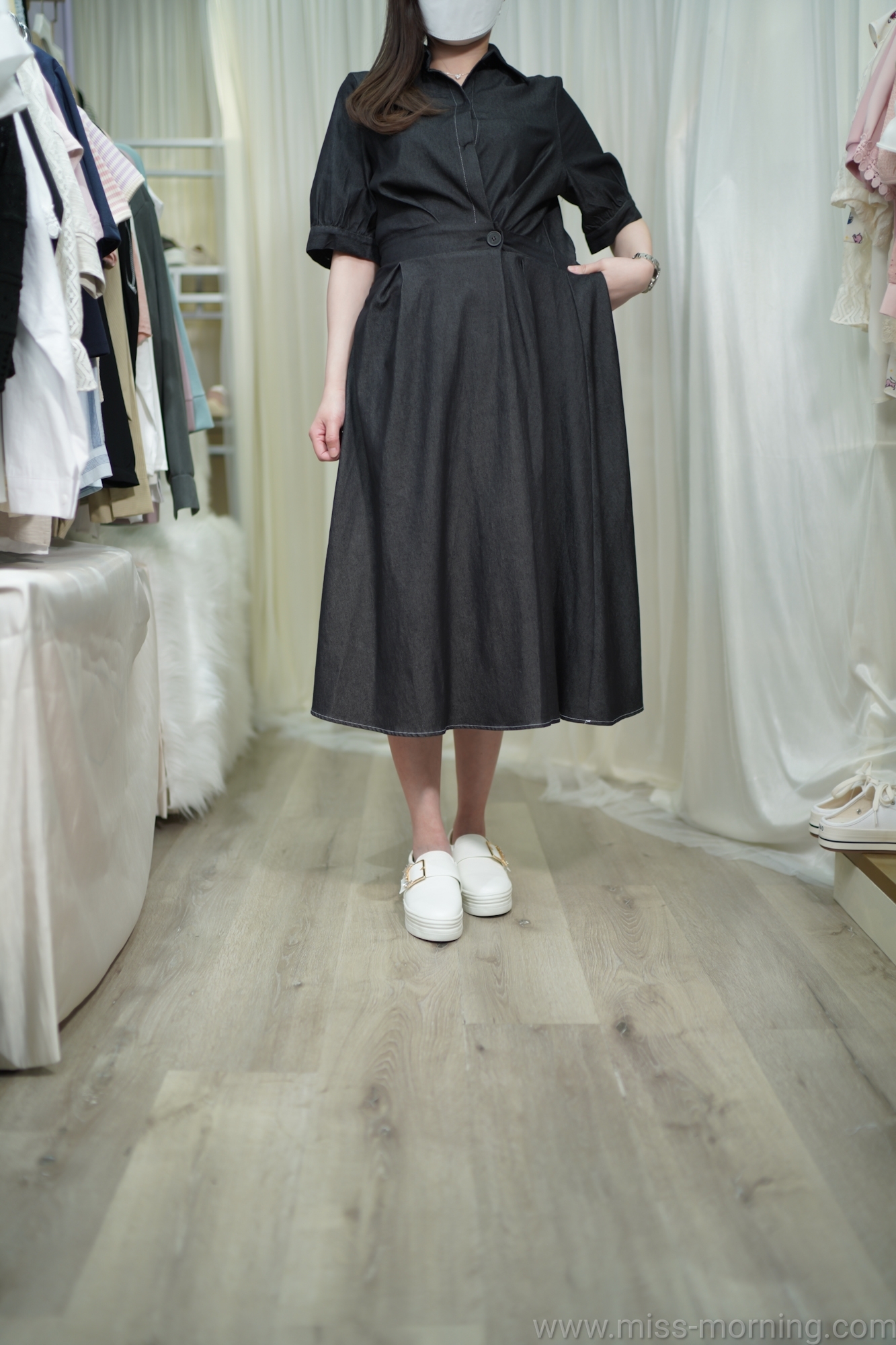 顯瘦牛仔連身裙(66451)