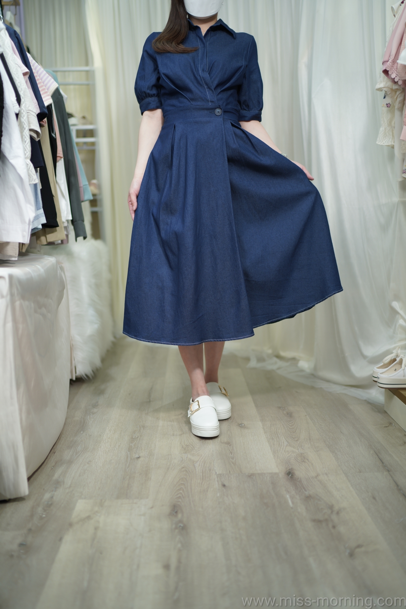 顯瘦牛仔連身裙(66451)