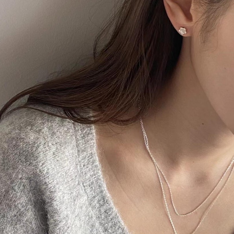 925 silver-Pearl Garden Earring