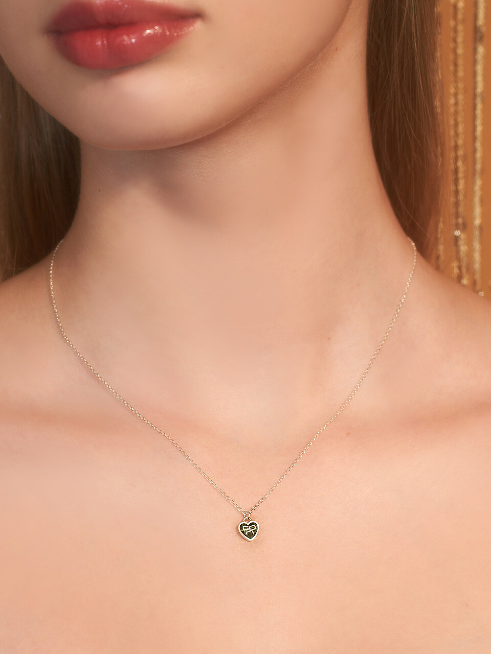 スジ着用 [ENGBROX] YOUTH HEART NECKLACE シルバー シルバー セット ネックレス SPD259CB-P｜THE KISS（ザ・キッス