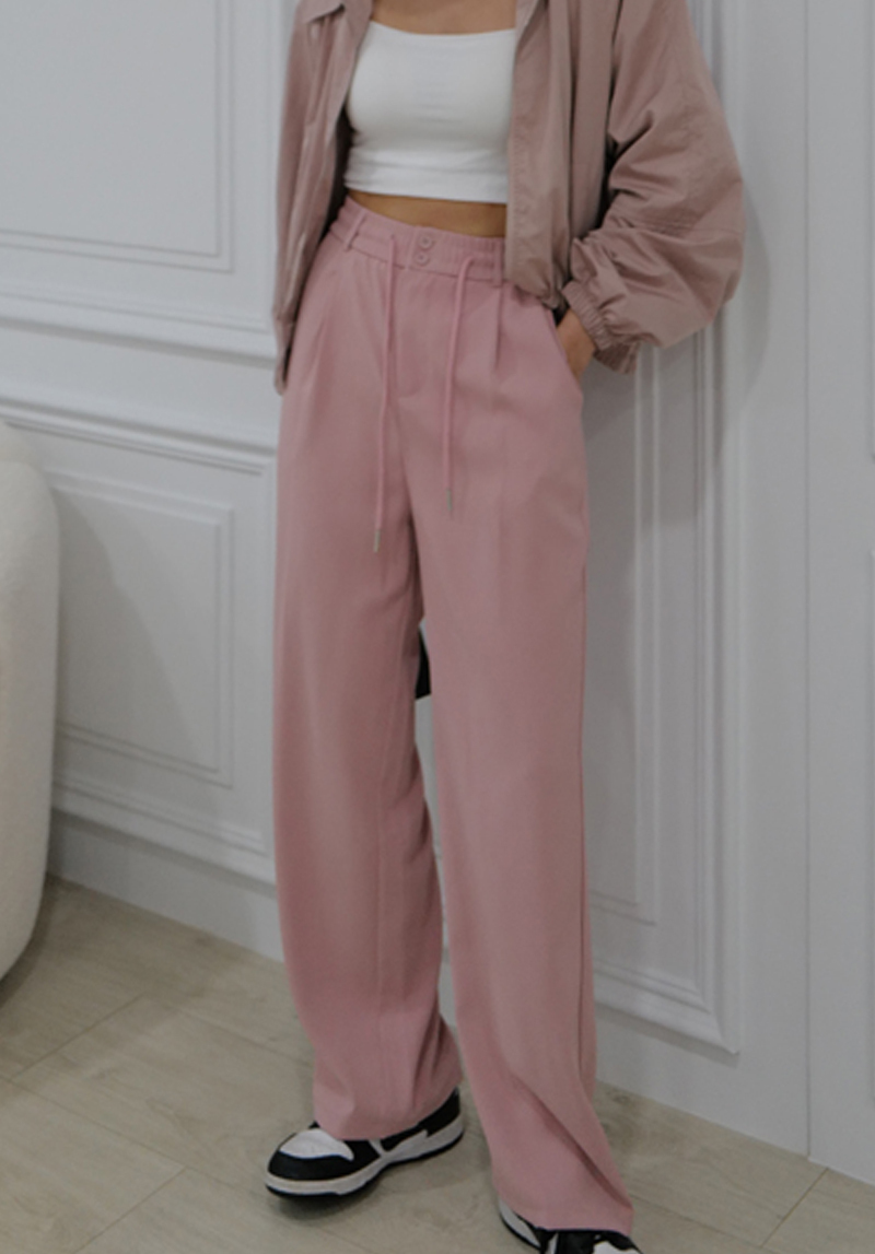 繽紛抽繩西裝寬褲*5色