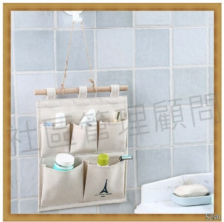 【多功能數字收納袋】壁掛式麻布多款：一般款、星期專用款、月份專用款，5袋/8袋/12袋