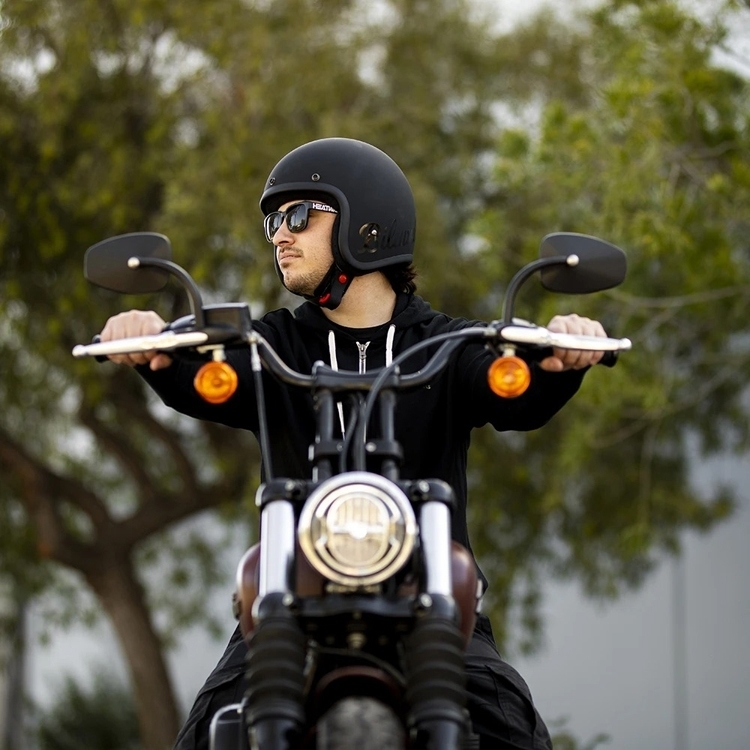 BILTWELL BONANZA FLAT BLACK FACTORY 消光黑 彩繪 3/4罩