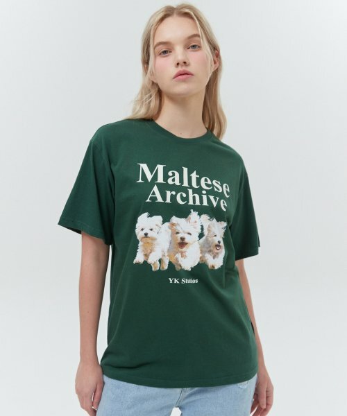 WAIKEI - Maltese archive half sleeve tshirt (GREEN) WAIKEI - Maltese archive half sleeve tshirt (GREEN)