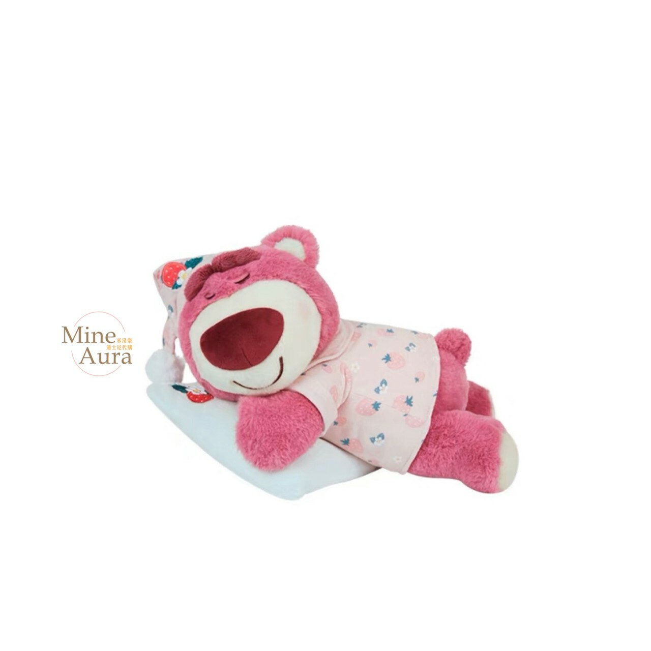 (限時特價) 熊抱哥 Lotso居家系列 睡顏 趴趴 M號 娃娃 玩偶 有草莓味 玩具總動員 Toy Story -上海迪士尼樂園