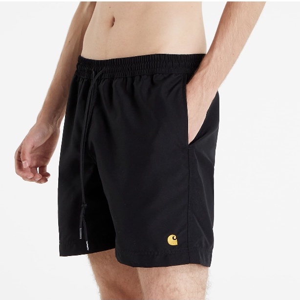 ☆ETW☆【EASY TO WEAR】CARHARTT WIP CHASE SWIM TRUNKS 海灘褲 短褲 黑色  刺繡 現貨