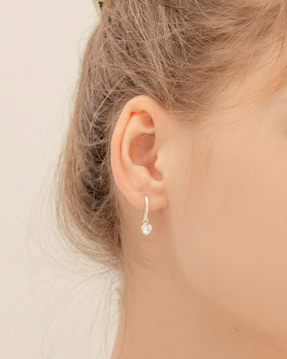 ENGBROX SHINING HEART EARRING [Silver 925]