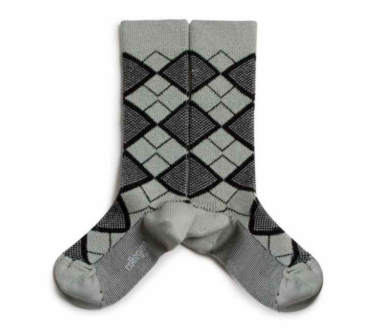 COLLEGIEN 復古菱紋襪 Back To The 70's-Aigue Marine 暗海綠