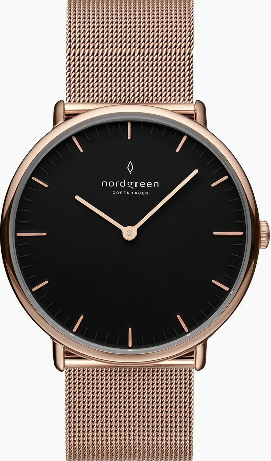 萬年鐘錶 - Nordgreen 北歐極簡風腕錶  ND手錶 Native 本真  黑面玫瑰金米蘭錶帶女錶  NR32RGMEROBL  錶徑32MM