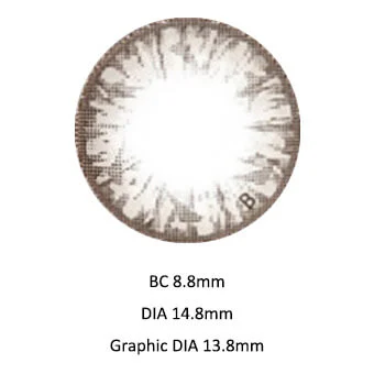 [年拋]  One Day 1 Year Pineapple Gray 彩妝隱形眼鏡｜每盒1片