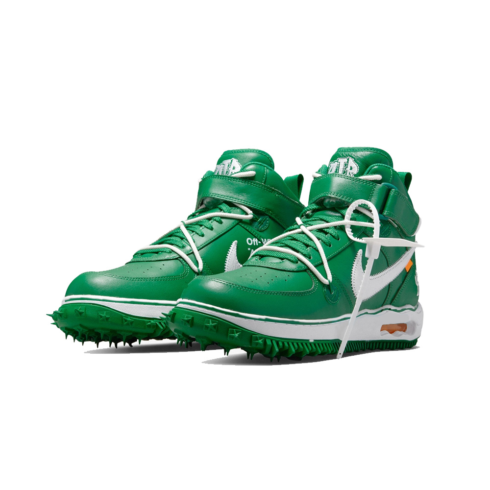 Off‑White x Nike Air Force 1 Mid Pine Green 松樹綠 BV綠 DR0500-300